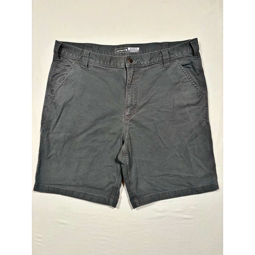Carhartt Mens Rugged Flex Relaxed Fit Canvas Work Shorts‎ Grey BS2514-M 40